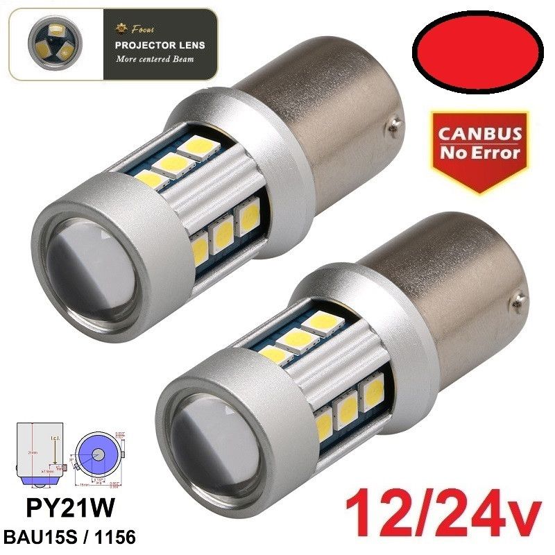 LED SIJALICE PY21W BAU15S 1156 - 30*3030smd Crvene Beograd Zemun